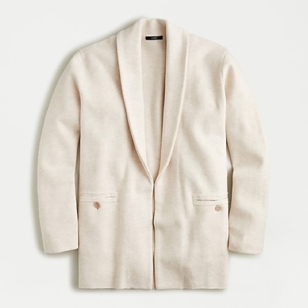 J. Crew Camille sweater blazer tan size L